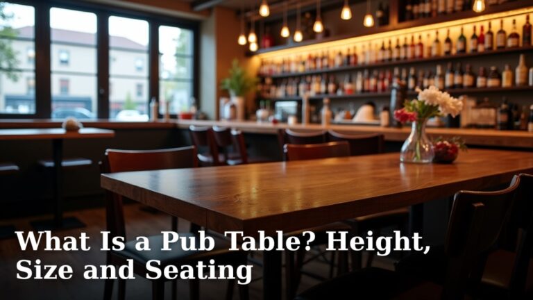 What Is a Pub Table? Height, Size and Seating
